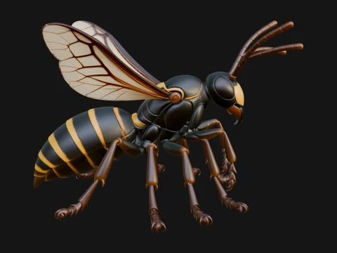 Hornet Wasp Statue Design 10 - 3D Print Model 3D Принт Модель