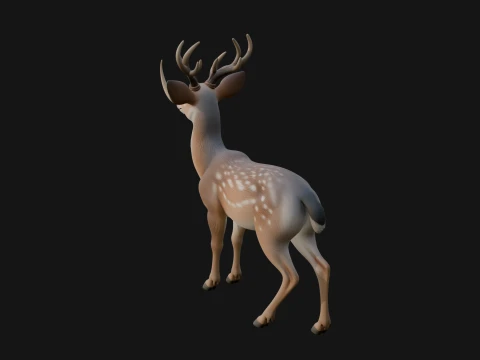 Stag Deer Statue Design 19 - 3D Print Model 3D Print Model