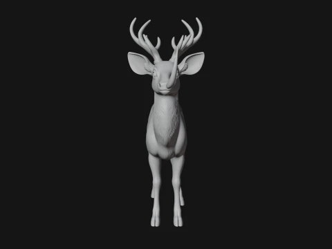 Stag Deer Statue Design 19 - 3D Print Model 3D Print Model