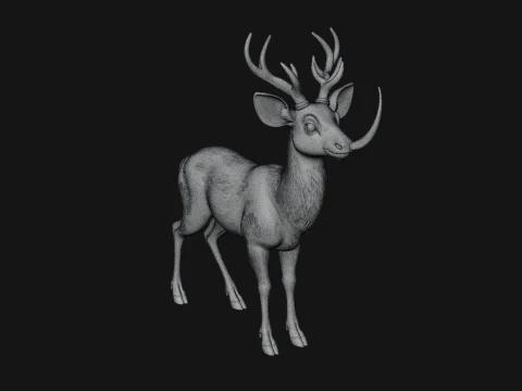 Stag Deer Statue Design 19 - 3D Print Model 3D Print Model