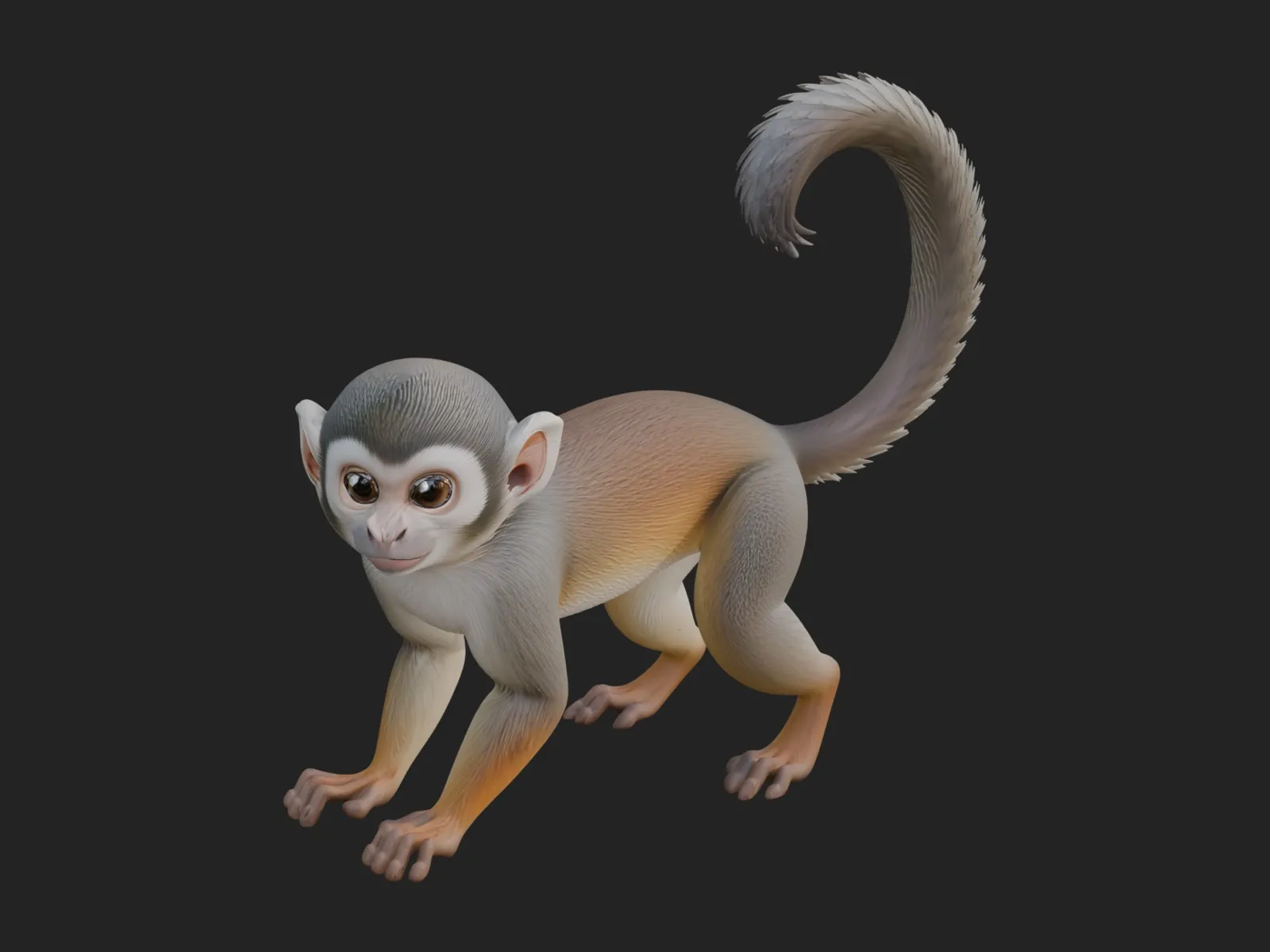 Monkey Statue Design 29 - 3D Print Model 3D Print Model .c4d .max .obj .3ds .fbx .stl .blend 