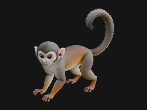 Monkey Statue Design 29 - 3D Print Model 3D 프린트 모델