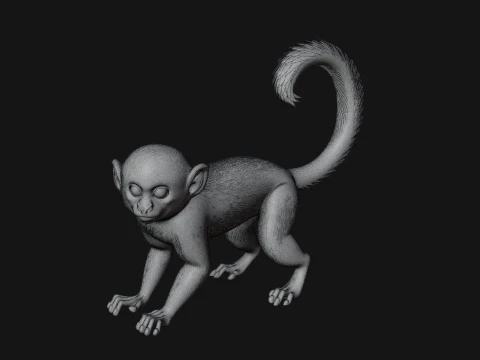 Monkey Statue Design 29 - 3D Print Model 3D Print Model