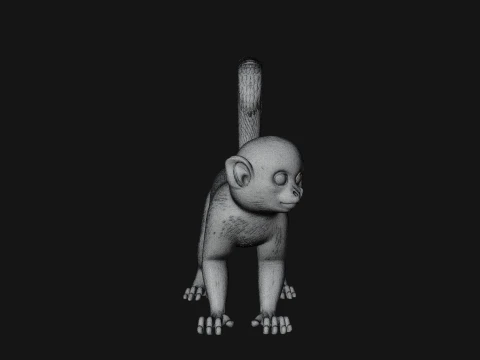 Monkey Statue Design 29 - 3D Print Model 3D Print Model