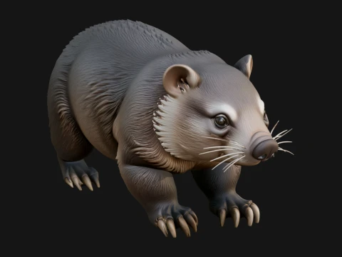 Wombat Statue Design 4 - 3D Print Model Model do druku 3D