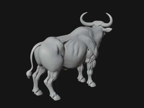 Water Buffalo Statue Design 14 - 3D Print Model 3D Print Model