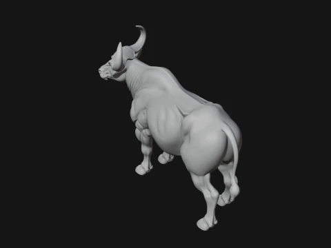 Water Buffalo Statue Design 14 - 3D Print Model 3D Print Model