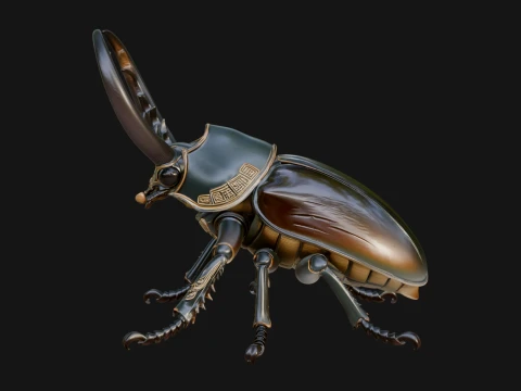 Beetle Statue Design 35 - 3D Print Model 3D Print Model