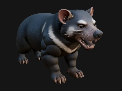 Tasmanian Devil Statue Design 4 - 3D Print Model 3D Print Model