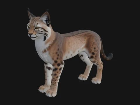 Statua della lince eurasiatica Design 9 - Modello di stampa 3D Modello di stampa 3D