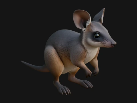 Bandicoot Statue Design 10 - 3D Print Model 3D Print Model