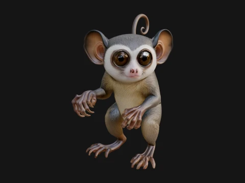 Tarsier Statue Design 6 - 3D Print Model 3D 프린트 모델