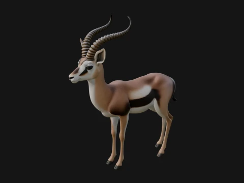 Gazelle Statue Design 36 - 3D Print Model 3D Print Model