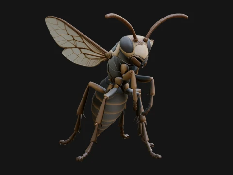 Hornet Wasp Statue Design 11 - 3D Print Model 3D Print Model