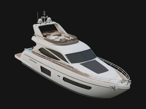 Motor Yacht Model Design 43 - 3D Print Model 3D Druckmodell