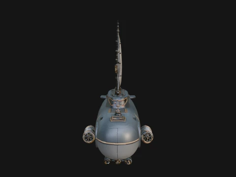 Steampunk Submersible Model Design 54 - 3D Print Model 3D Print Model