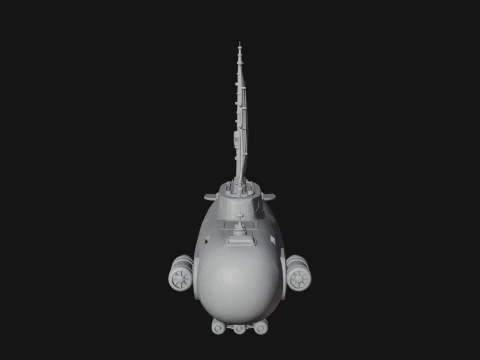Steampunk Submersible Model Design 54 - 3D Print Model 3D Print Model
