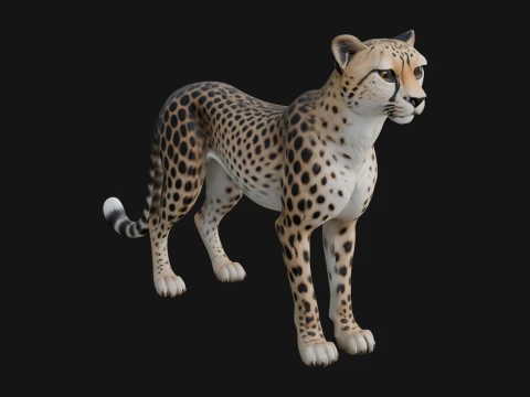치타 동상 디자인 4 - 3D 인쇄 모델 3D 프린트 모델