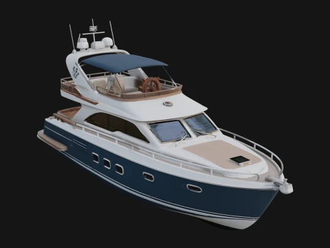 Motor Yacht Model Design 45 - 3D Print Model 3D Print Model