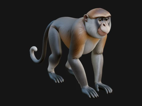 Monkey Statue Design 34 - 3D Print Model 3D 프린트 모델