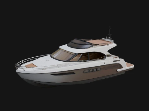 Motor Yacht Model Design 46 - 3D Print Model 3D Print Model