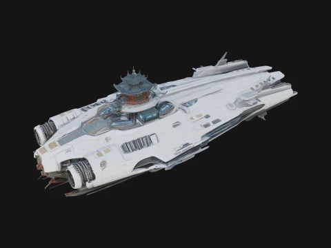 Sci Fi Airship Model Design 6 - 3D Print Model 3D printmodel