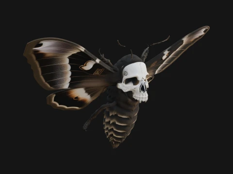 Giant Moth Statue Design 9 - 3D Print Model 3D Print Model