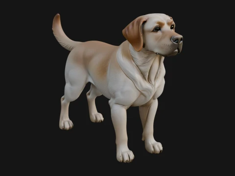 ラブラドール犬の像のデザイン 1 - 3D プリント モデル 3Dプリントモデル