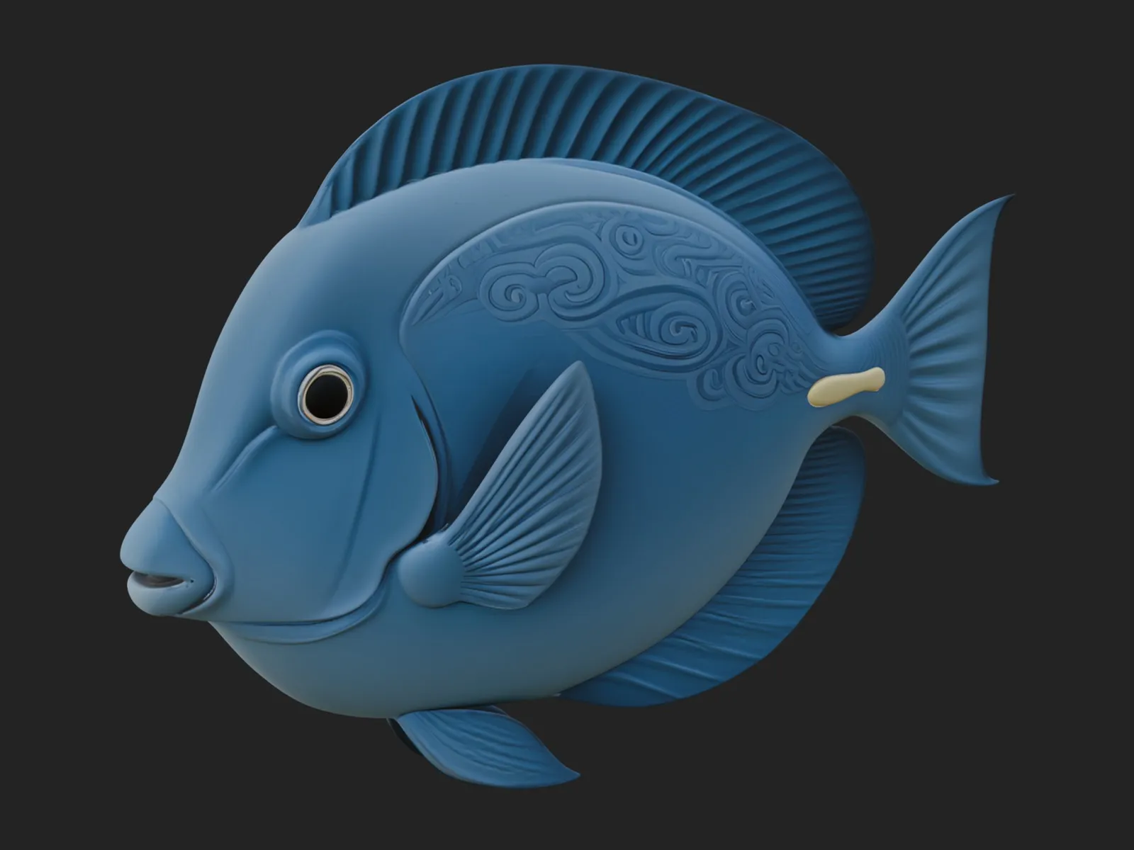 Tropical Fish Statue Design 1 - 3D Print Model 3D Print Model .c4d .max .obj .3ds .fbx .stl .blend 