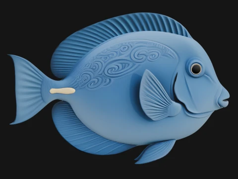 Tropical Fish Statue Design 1 - 3D Print Model 3D Print Model