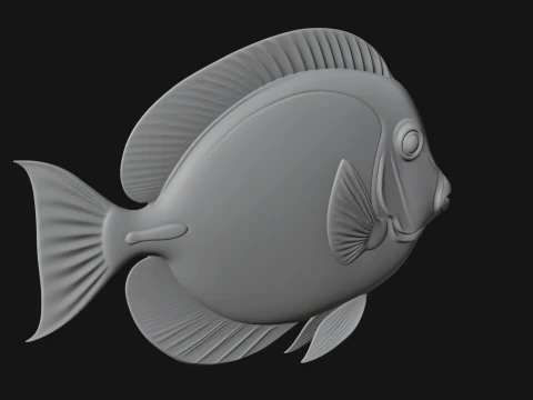 Tropical Fish Statue Design 1 - 3D Print Model 3D Print Model