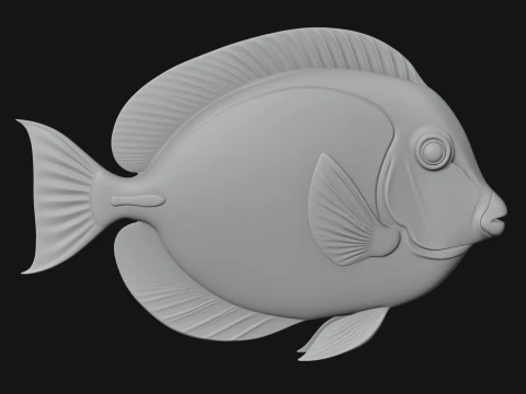 Tropical Fish Statue Design 1 - 3D Print Model 3D Print Model