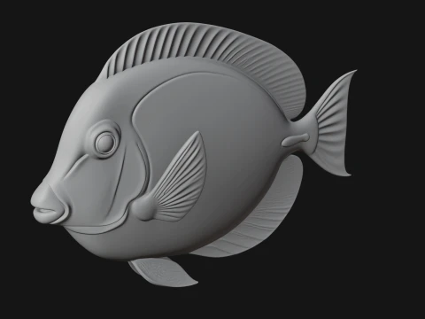 Tropical Fish Statue Design 1 - 3D Print Model 3D Print Model