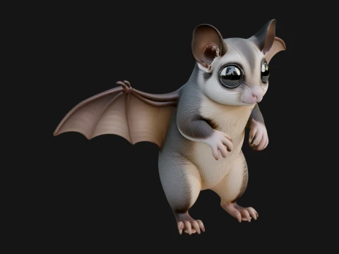 Sugar Glider Statue Design 4 - 3D Print Model 3D Print Model