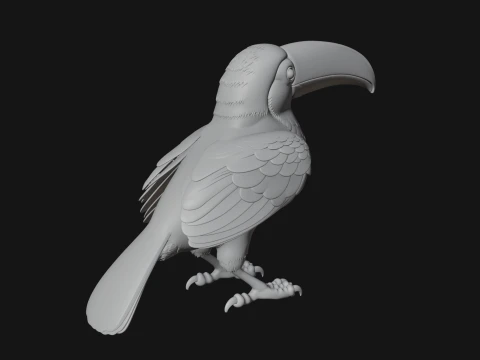 Toucan Bird Statue Design 2 - 3D Print Model 3D Print Model