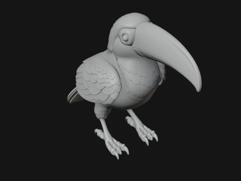 Toucan Bird Statue Design 2 - 3D Print Model 3D Print Model