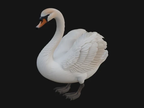 Schwanenvogelstatue Design 1 &ndash; 3D-Druckmodell 3D Druckmodell