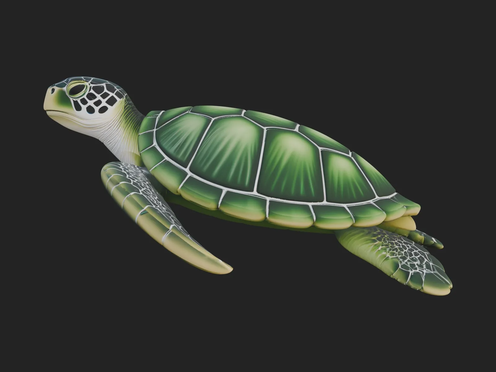 Sea Turtle Statue Design 9 - 3D Print Model 3D Print Model .c4d .max .obj .3ds .fbx .stl .blend 