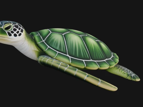 Sea Turtle Statue Design 9 - 3D Print Model 3D Print Model