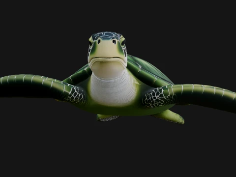 Sea Turtle Statue Design 9 - 3D Print Model 3D Print Model