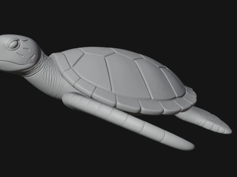 Sea Turtle Statue Design 9 - 3D Print Model 3D Print Model