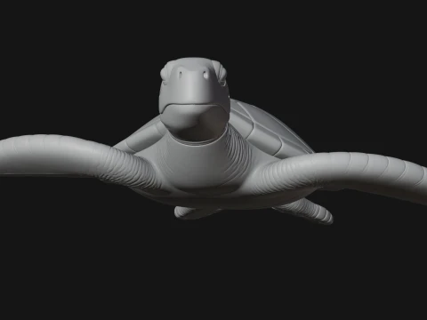 Sea Turtle Statue Design 9 - 3D Print Model 3D Print Model