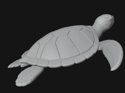 Sea Turtle Statue Design 9 - 3D Print Model 3D Print Model