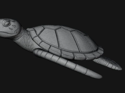 Sea Turtle Statue Design 9 - 3D Print Model 3D Print Model