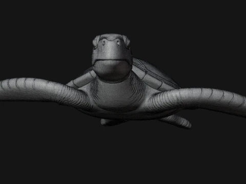 Sea Turtle Statue Design 9 - 3D Print Model 3D Print Model