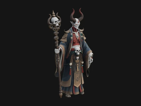 Skeleton Lich Statue Design 15 - 3D Print Model 3D Print Model