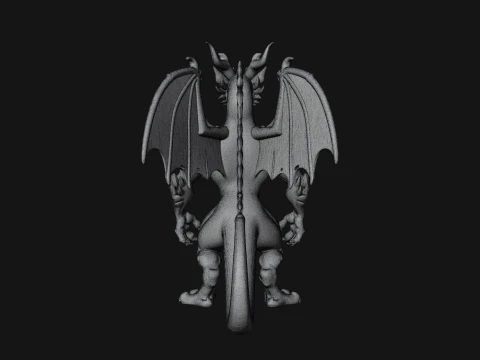 Winged Dragon Demon Statue Design 23 - 3D Print Model 3D Print Model
