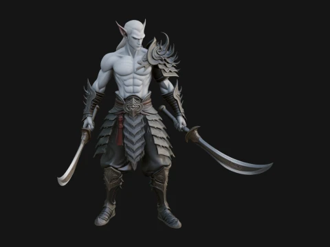 Elven Lord Statue Design 7 - 3D Print Model 3D Print Model