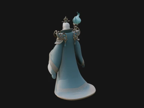 Elven High Mage Statue Design 12 - 3D Print Model 3D Print Model