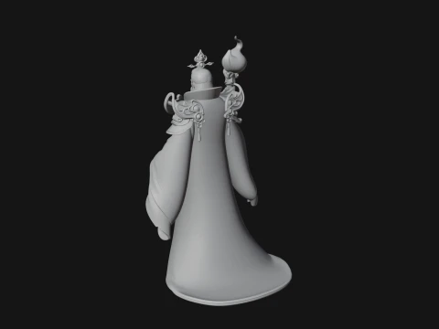 Elven High Mage Statue Design 12 - 3D Print Model 3D Print Model